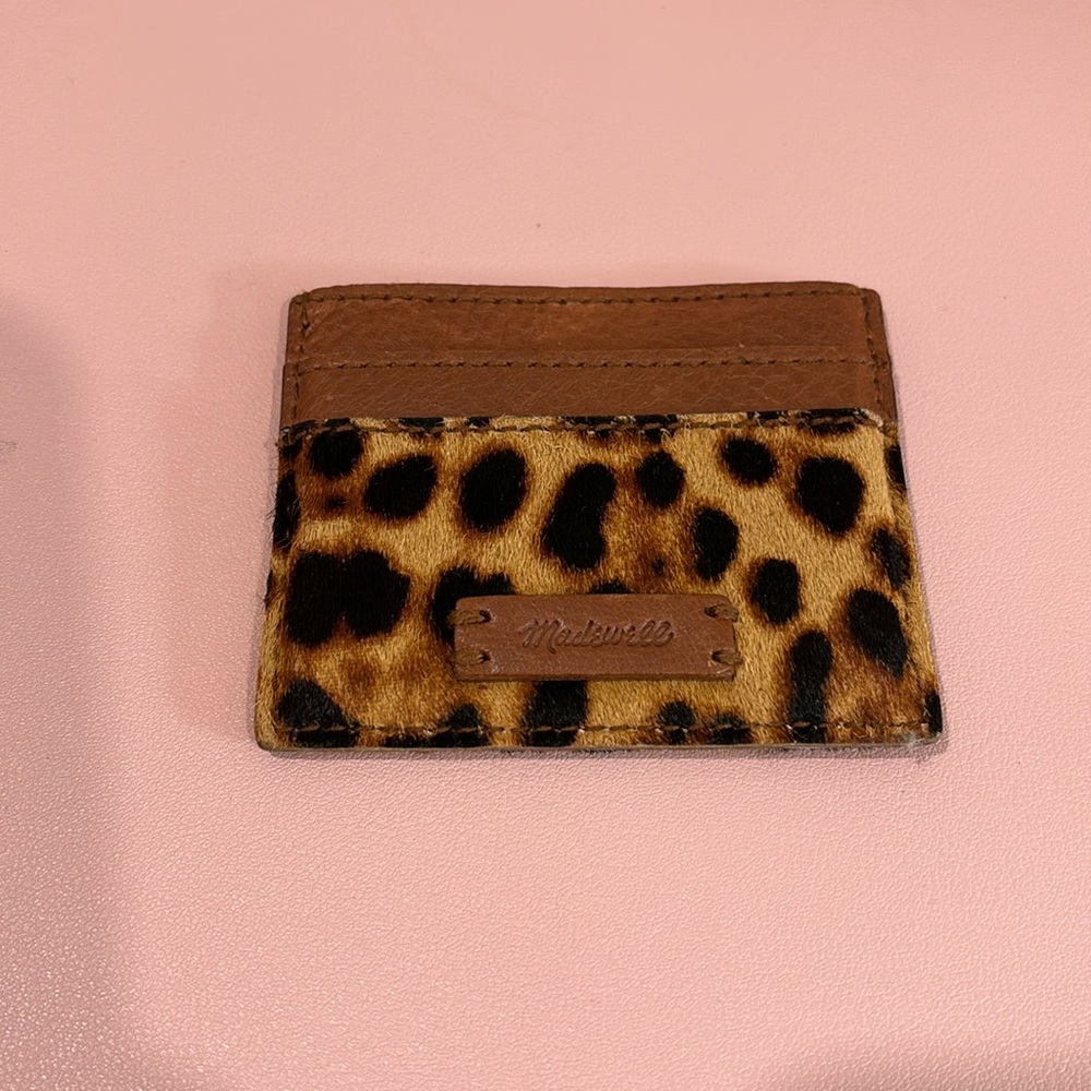 Madewell leopard card holder